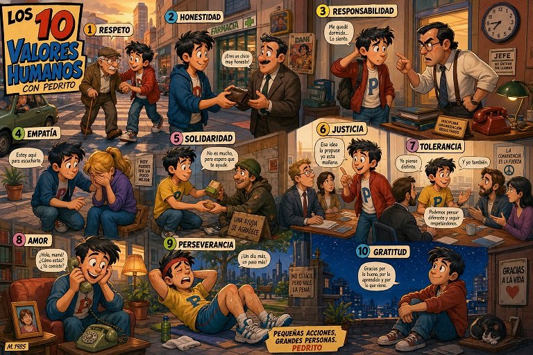 Pedrito y los 10 valores humanos más importantes Pedrito y los 10 valores humanos más importantes