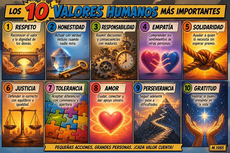 Pedrito y los 10 valores humanos más importantes Pedrito y los 10 valores humanos más importantes